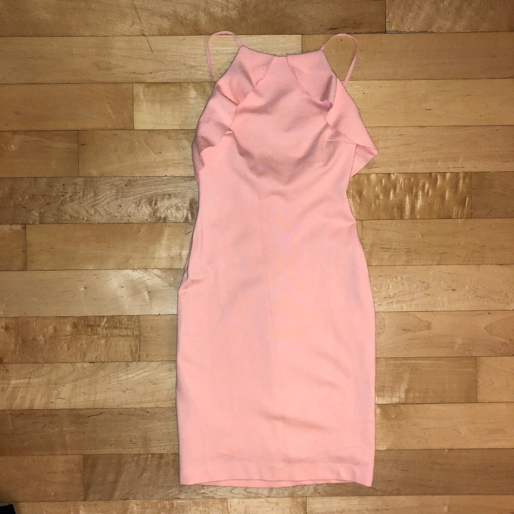Zara coral pink mini dress